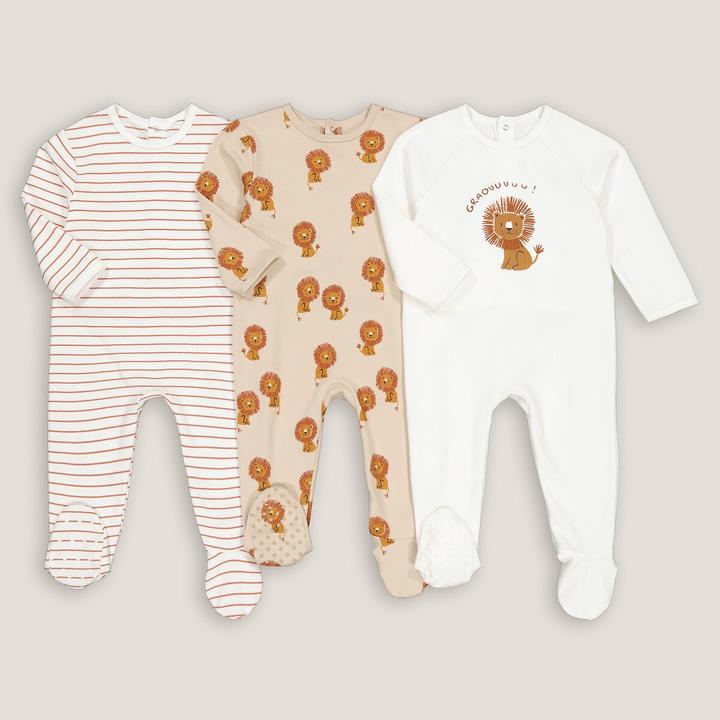 Immagine prodotto La Redoute Collections Pagliaccetto in cotone a 3 pezzi (74)