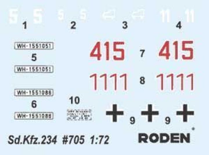 Actual product image Roden Heavy armoured reconnaissance vehicle Sd.Kfz. 234/2 Puma