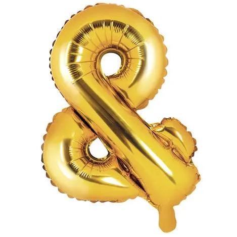 Partydeco Ballon "&" aus Gold