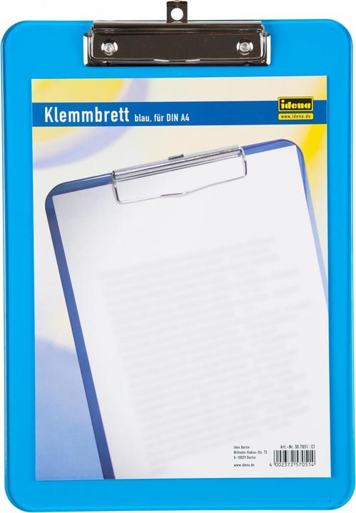 Idena Appunti A4 blu traslucido (31.70 x 22.70 cm)