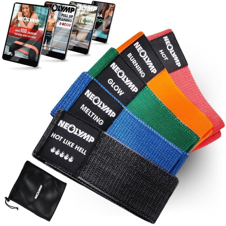 Immagine prodotto Neolymp Fitnessbänder lang 5er Set (1.03 m, Light)