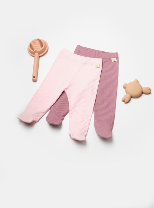Produktbild BabyCosy Strickhose mit Fuss, 2 Pack (68)