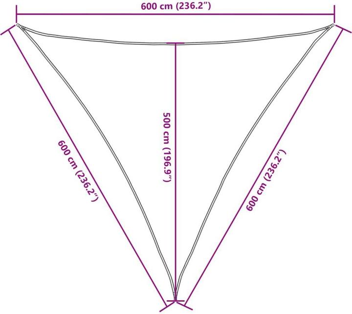 Image du produit VidaXL Voile d'ombrage (600 x 600 x 600 cm)