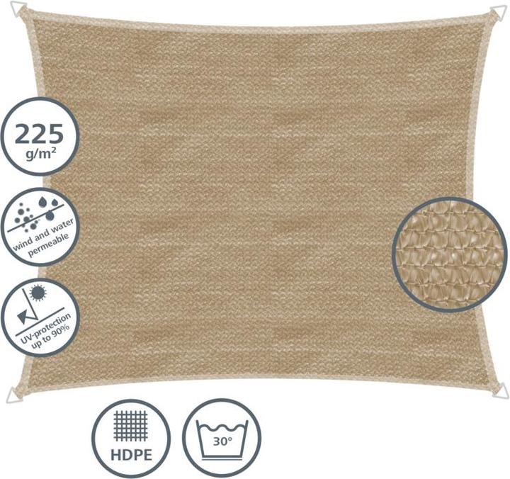 Immagine prodotto Windhager SunSail Capri Rettangolo 3x4m, canna 225g/m2 (300 x 400 cm)