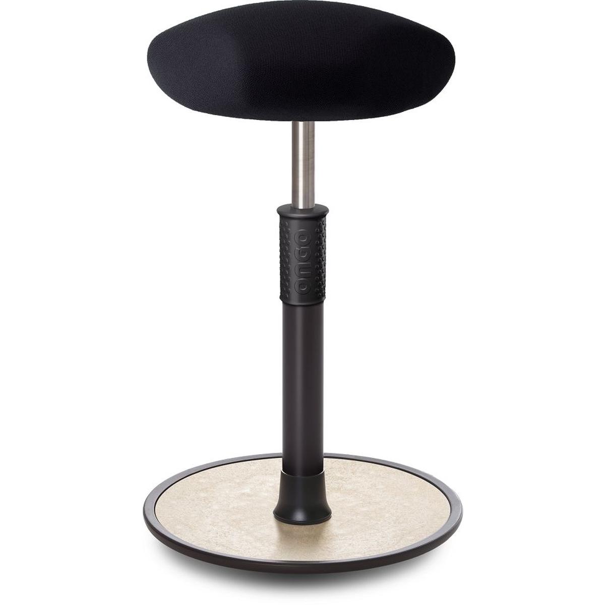 Ongo, Bürostuhl, Sitz- Stehhocker Free Tall Triangel Gestrick schwarz schwarz /cremeweiss