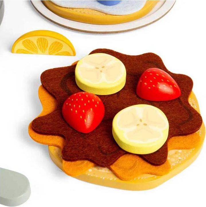 Image du produit Bigjigs Holz-Pfannkuchen-Spielset, 16-tlg.