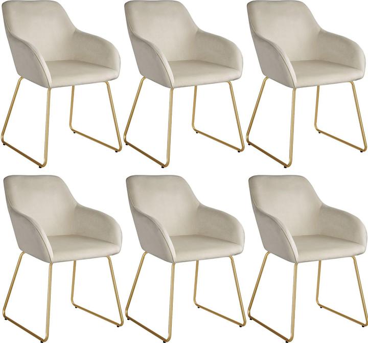 Actual product image tectake Dining chair Jeane, velvet look, cantilever frame