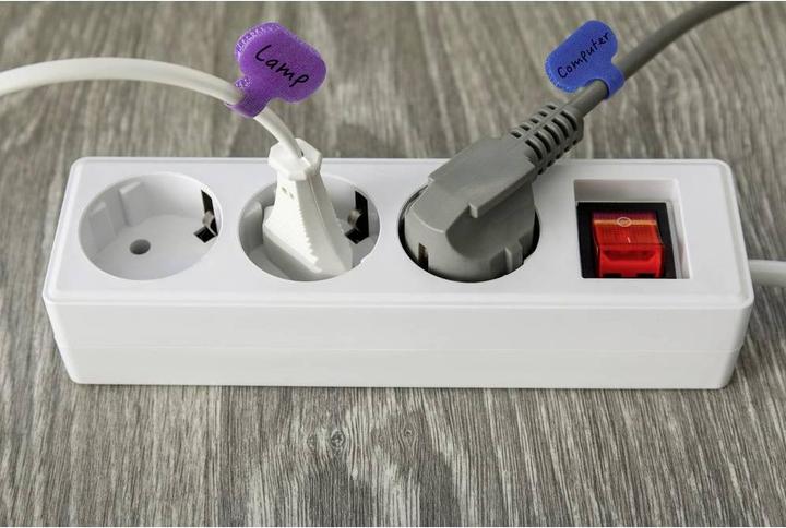 Actual product image SpeaKa Professional Kabelmarkierungen, oval, mehrfarbig, mit Klettverschluss, 10 St