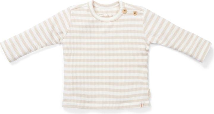 Actual product image Little Dutch T-shirt long-sleeved Stripe Sand/White - 62 (62)