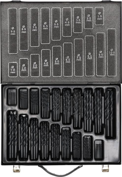 Produktbild Gedore Red red R93500170 Spiralbohrersatz Ø 1-10mm 0.5-Steigung 170-teilig (1 mm, 1.5 mm, 2 mm, 2.5 mm, 3 mm, 3.5 mm, 4 mm, 4.5 mm, 5 mm, 6 mm, 6.5 mm, 7 mm, 7.5 mm, 8 mm, 8.5 mm, 9 mm, 9.5 mm, 10 mm)