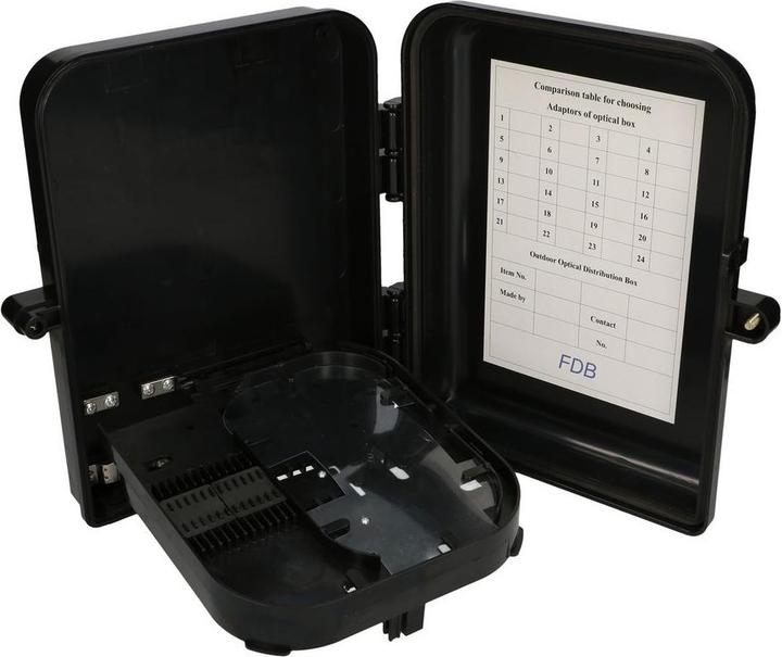 Produktbild Extralink Extra EXTRA ELIZA V2 16 CORE GLASFASER-ANSCHLUSSKASTEN Schwarz MITTE (0.03 m)