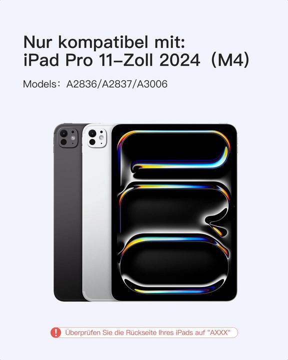 Actual product image Inateck Keyboard iPad 09121 black gray (KB09121 black gray) (DE, IPad Pro 11)