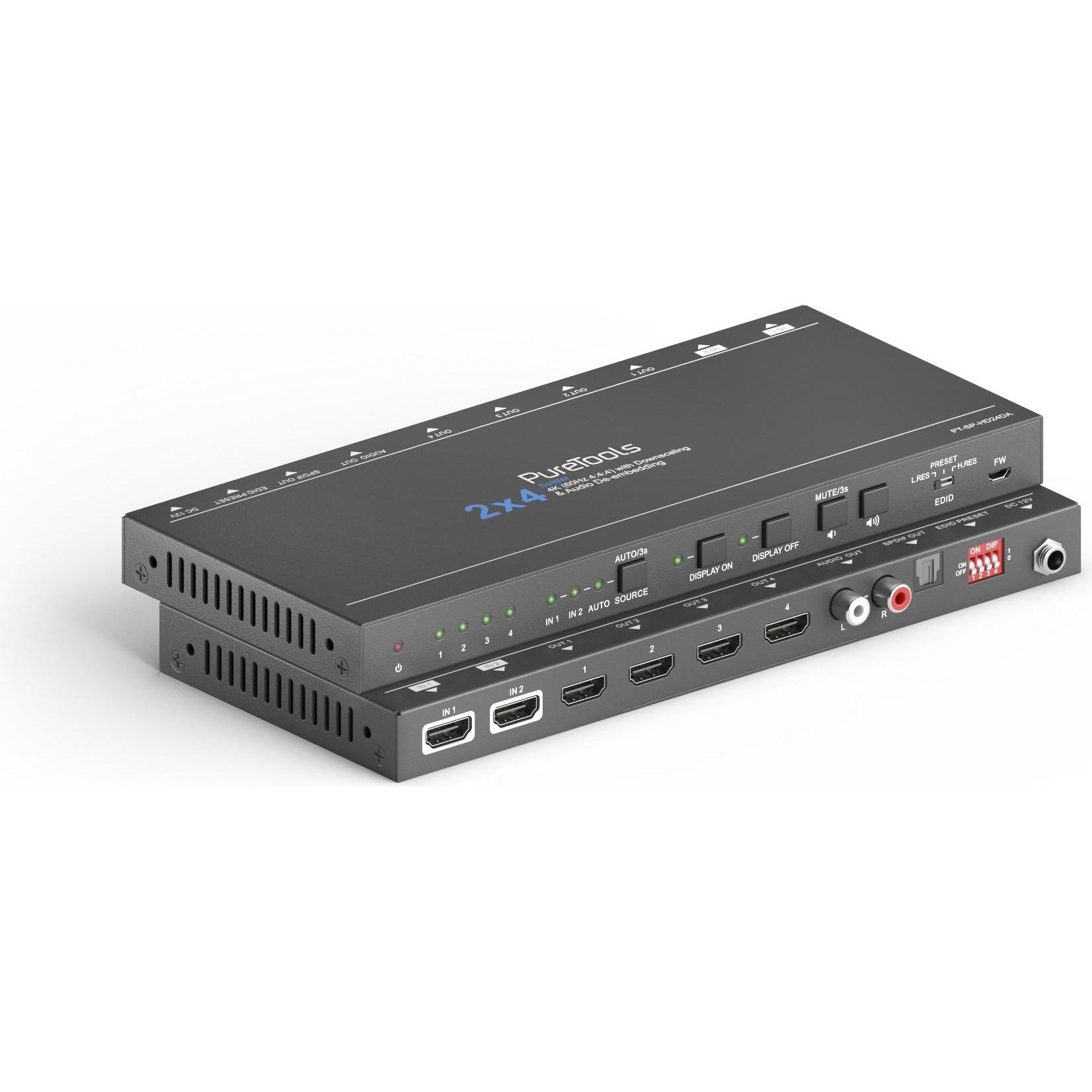 Purelink Verteiler PT-SP-HD24DA HDMI Toslink Cinch, Switch Box