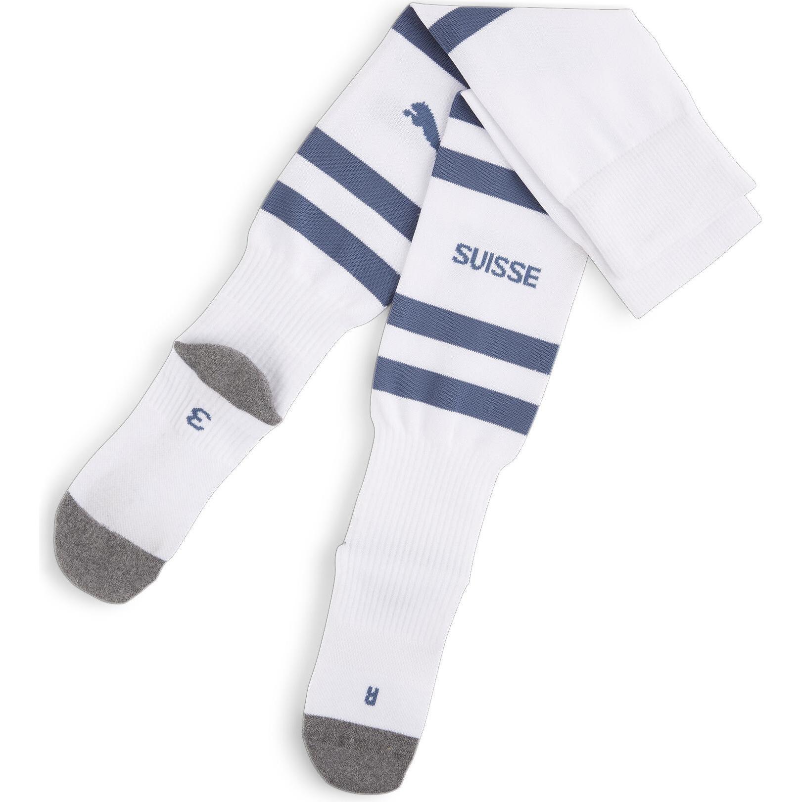 Puma, Herren, Sportsocken, Team SFV Striped Logo Socks Replica (39 - 42), Weiss