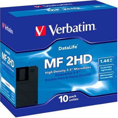 Produktbild Verbatim Floppy Diskette 1.44MB schwarz 10-Pack