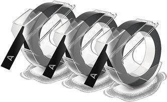 Produktbild Dymo Prägeband 3D (0.90 cm, Schwarz)