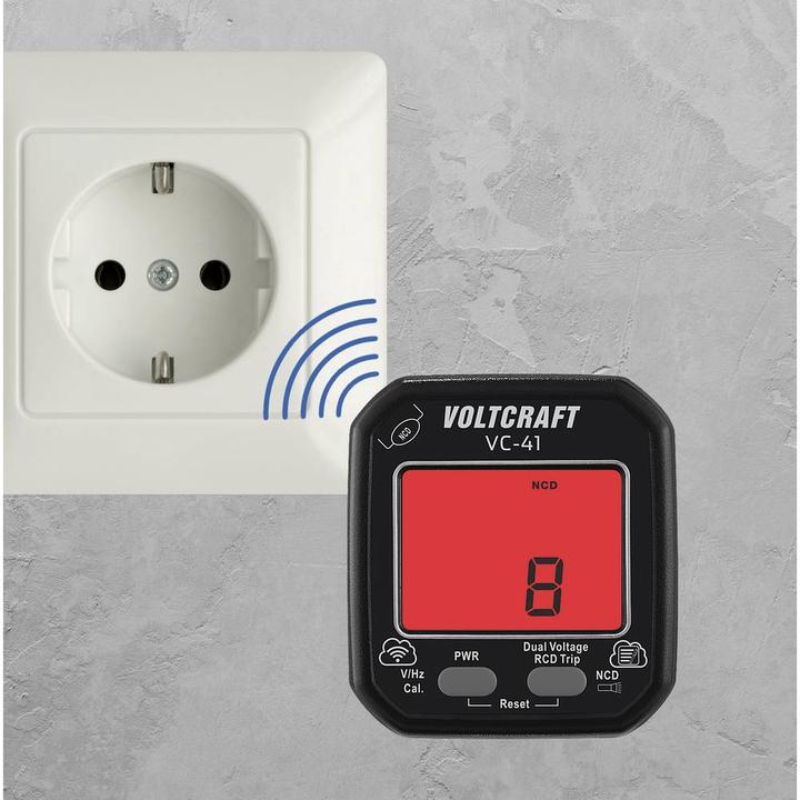 Actual product image Voltcraft VC-41 Steckdosentester CAT II 250 V LCD (CAT II 250V)