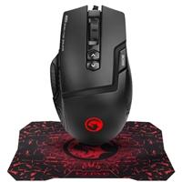 Produktbild Marvo Scorpion M355 USB 7 Colour LED Black Gaming Mouse with G1 Small Gaming Mouse Pad Gaming Combo (Kabelgebunden)