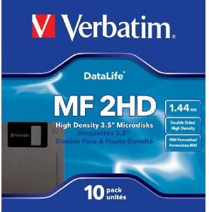 Produktbild Verbatim Floppy Diskette 1.44MB schwarz 10-Pack
