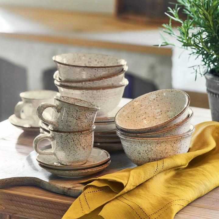 Actual product image Loberon Tableware Set of 30 Murray beige (30 pcs.)