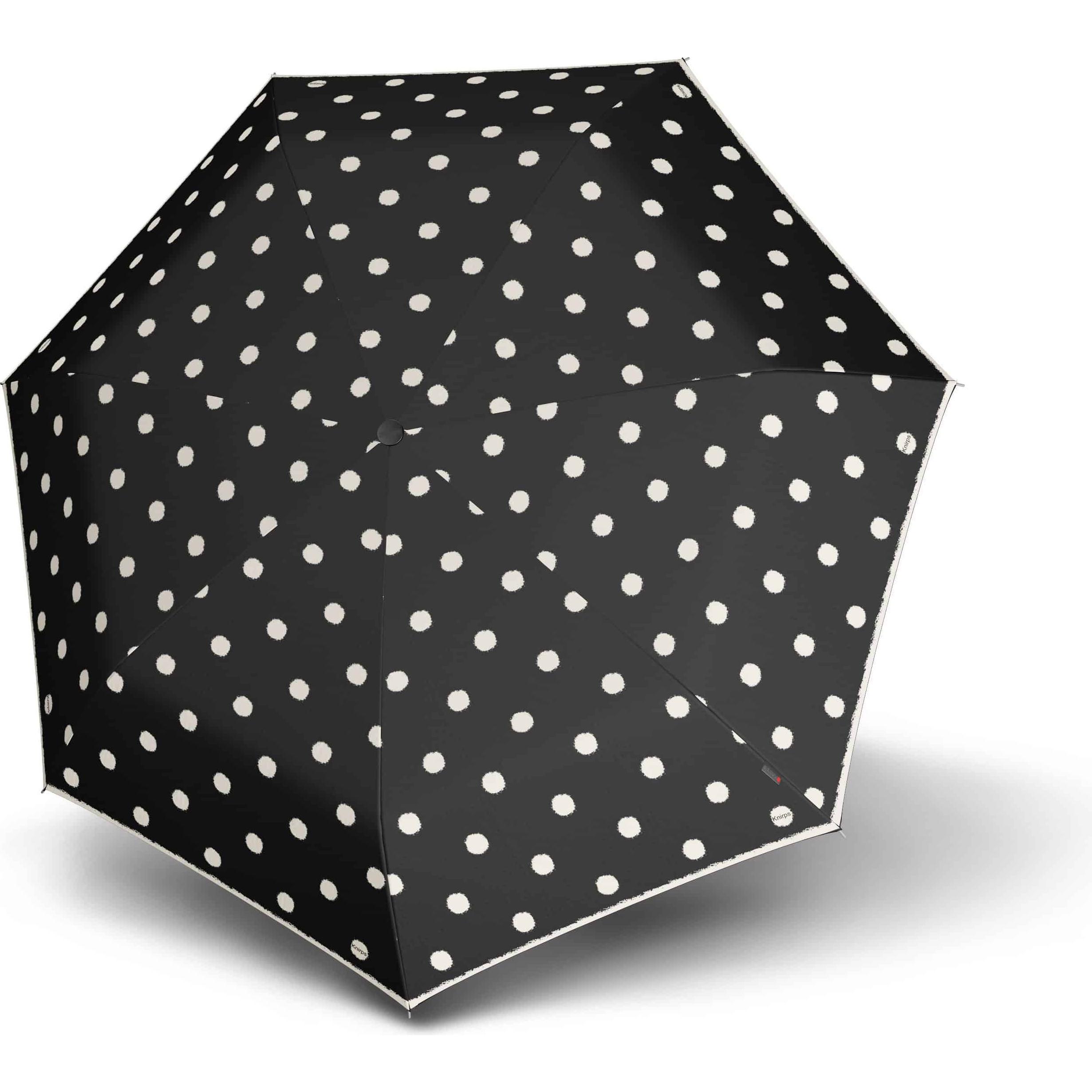 Knirps, Regenschirm, T.020 small manual dot art black, Schwarz