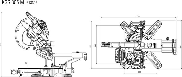Actual product image Metabo KGS 305 M set