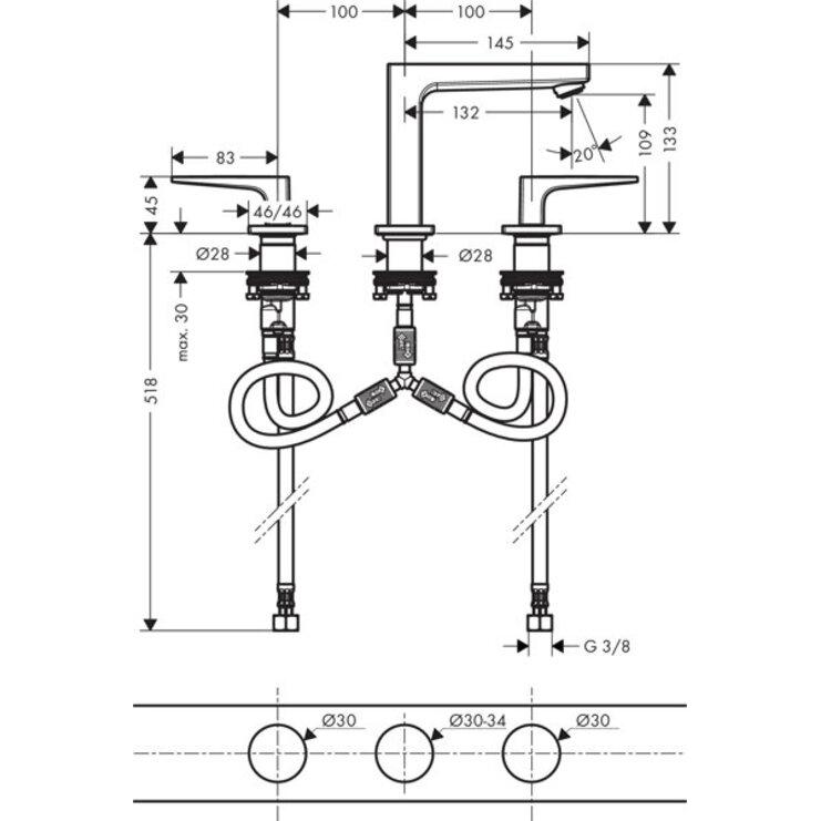 Thumbnail - hansgrohe, Badarmatur, Metropol Chrom