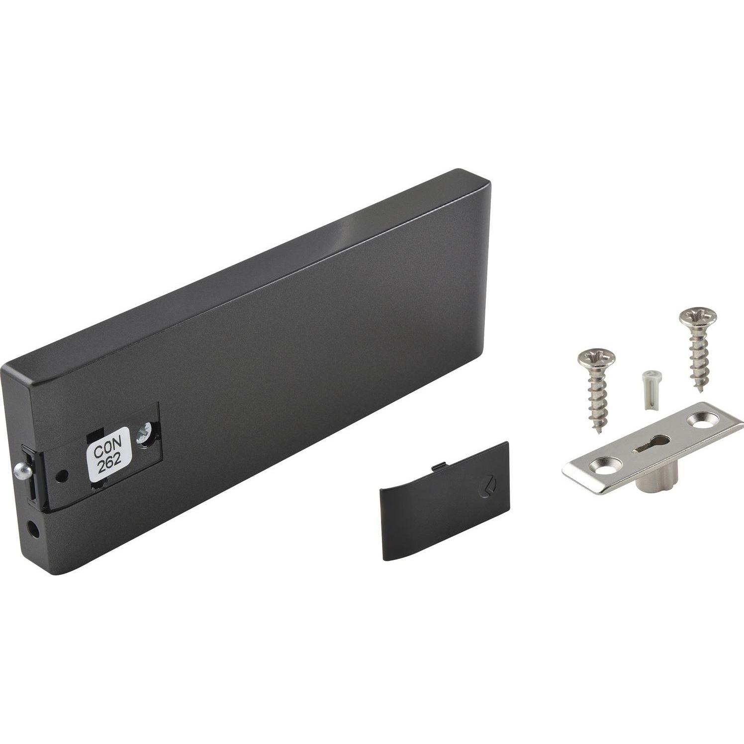 Italiana Ferramenta, Möbelausstattung, Bremsklappenhalter Link mit Stahlseil AQ335 Gunmetal schwarz (1 Stk.)