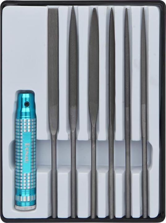 Donau Nadelfeilen Set 6-tlg. mit Metallhalter (160 mm)