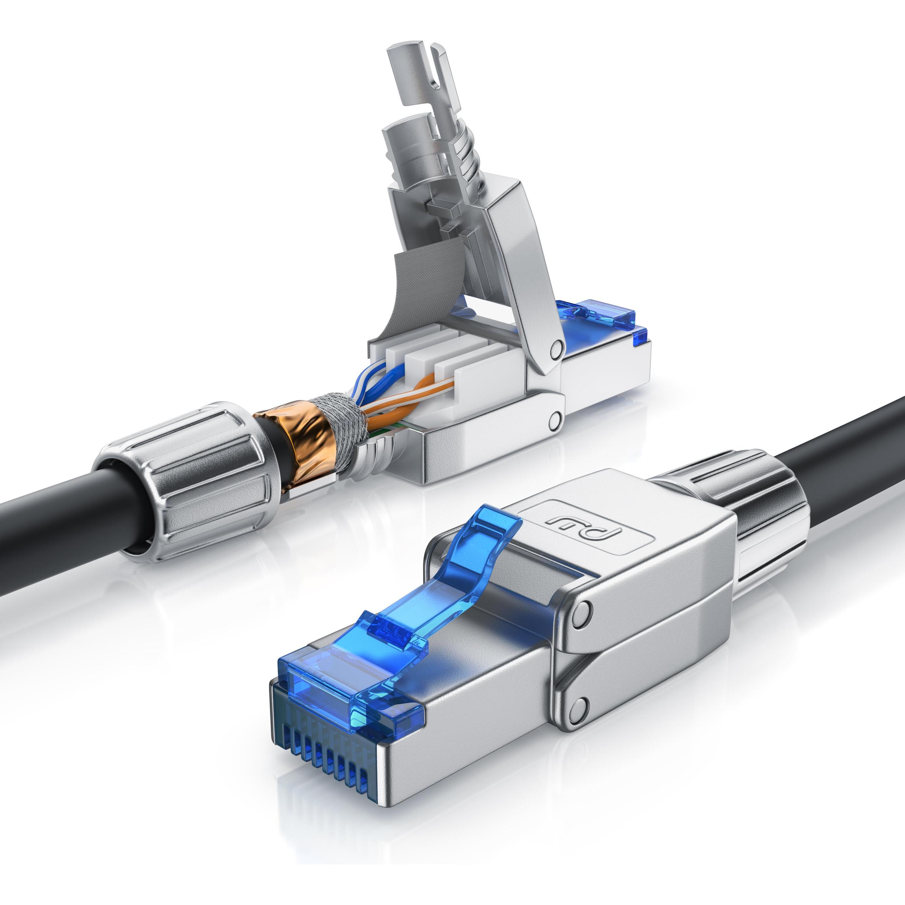Primewire LAN Kabel CAT.8, RJ-45, Netzwerkkabel CAT 8, Gigabit Ethernet 40 Gbit/s, S/FTP Pimf Patchkabel (S/FTP, CAT8.1,...