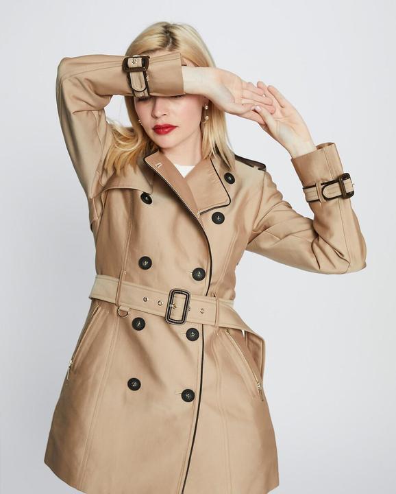 Actual product image Morgan Mid-Length Double-Breasted Trench Coat