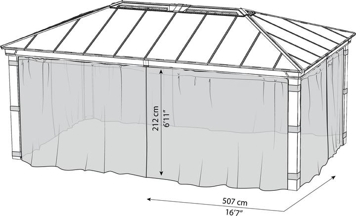 Image du produit Palram Moustiquaire Canopia Dallas 6100 gris (212 cm, 507 cm)