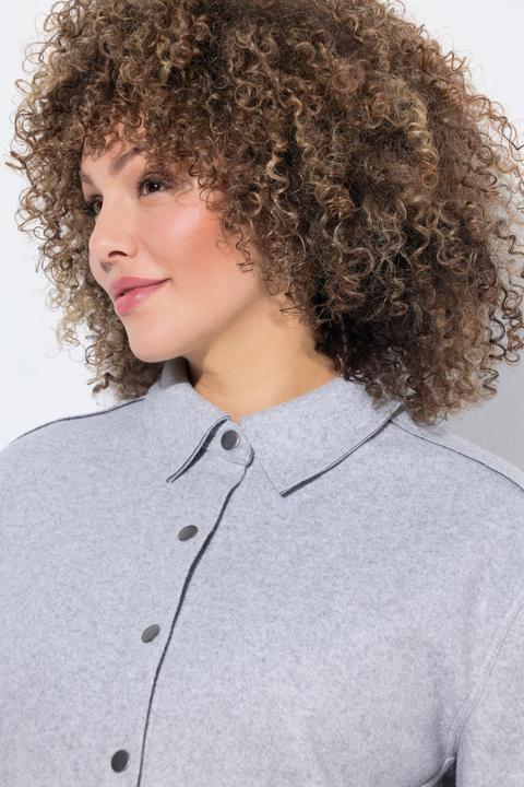 Immagine prodotto Ulla Popken Shaket dal taglio oversize con collo da camicia e maniche lunghe (54)