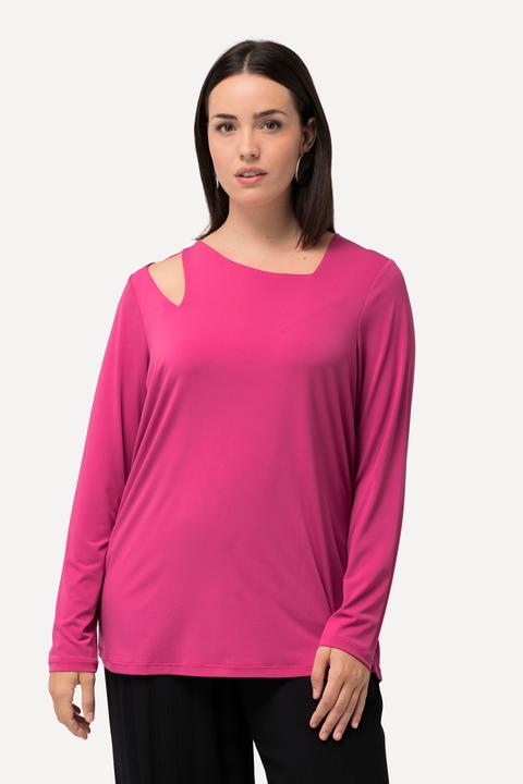 Produktbild Ulla Popken Shirt, Cut-Out, asymmetrischer Ausschnitt, Langarm (46, 48)