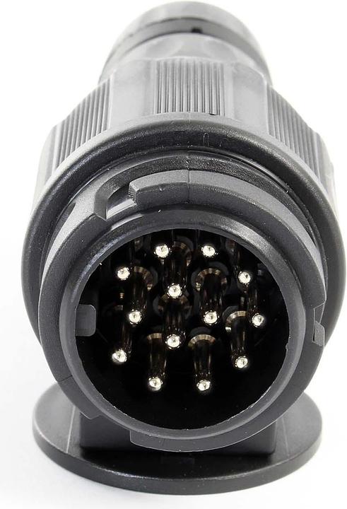 Actual product image Wiltec XPOtool 13-pole Trailer Socket 12V, Plastic Adapter for Cars, Vehicles, etc. Stop Light Blinker Ligh