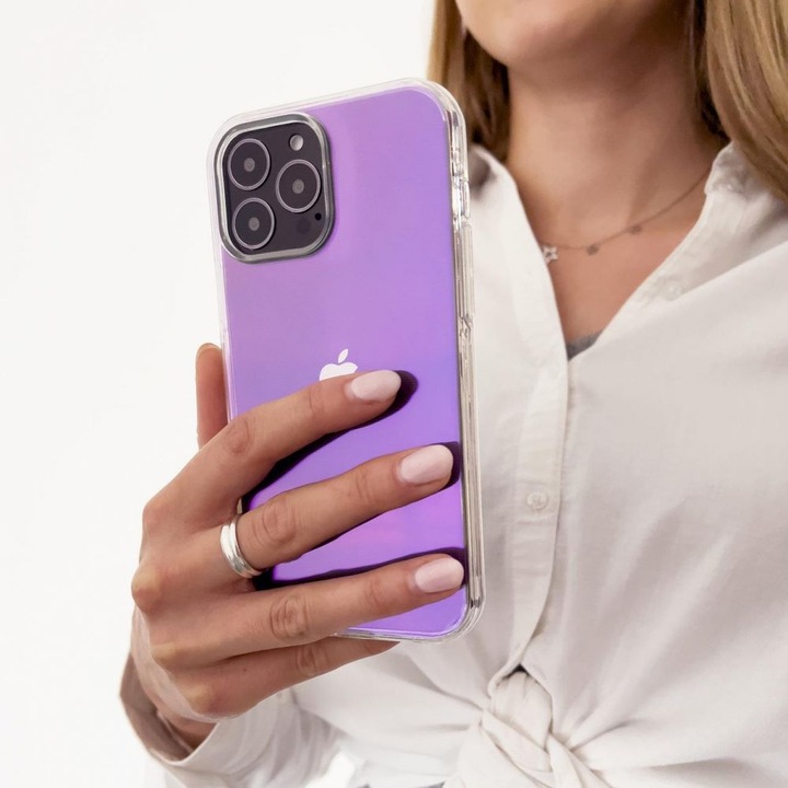 Produktbild Hurtel Aurora Case Case for Samsung Galaxy A12 5G Neon Gel Cover Purple (Samsung Galaxy A12)