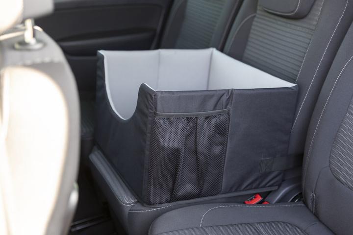 Immagine prodotto Trixie Seggiolino auto 45 × 28 × 40 cm, Nero/Grigio (Cane, Pieghevole, Lavabile)