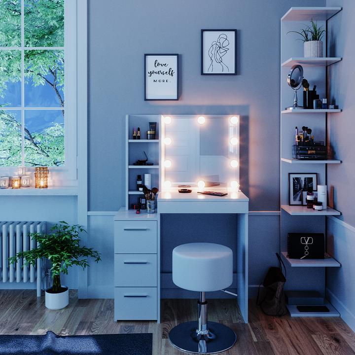 Immagine prodotto Vicco Meryl con illuminazione LED e sgabello (80 x 40 x 127 cm)