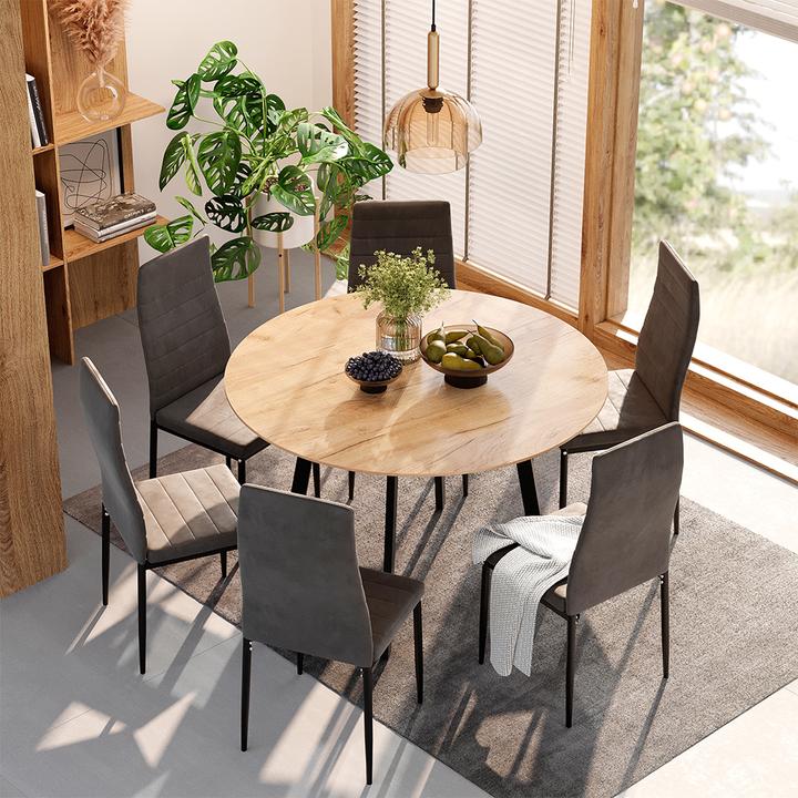 Image du produit Vicco Esstisch Halvar, Schwarz/Goldkraft Eiche, 120 x 120 cm