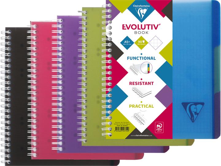 Produktbild Clairefontaine Linicolor Evolutiv Book (A5+, Kariert, Harter Einband)