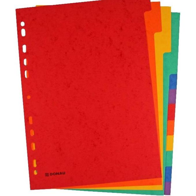 Donau, Ordner Zubehör, Register A4 12-teilig mehrfarbig