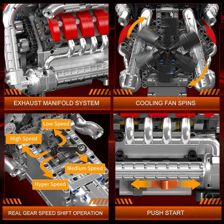 Image du produit Mould King MB V8 Engine Motor