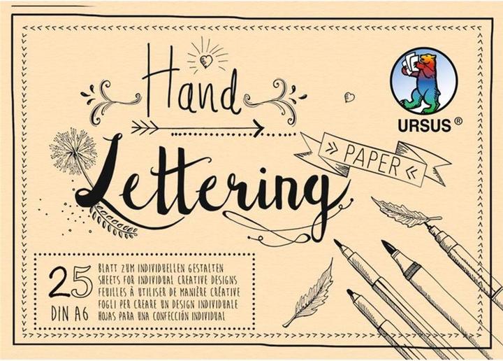 Produktbild Ursus Zeichenblock Handlettering A6, 210 g/m², 25 Blatt, Creme (A6)