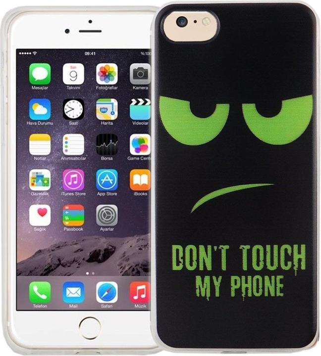 Actual product image König Design Mobile Case for Apple iPhone 7 Dont Touch Green Case Cover Motif TPU New (Apple iPhone 7)