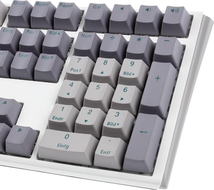 Produktbild Ducky One 3 Mist Grey Gaming Tastatur, RGB LED - MX-Blue (DE, Kabelgebunden)