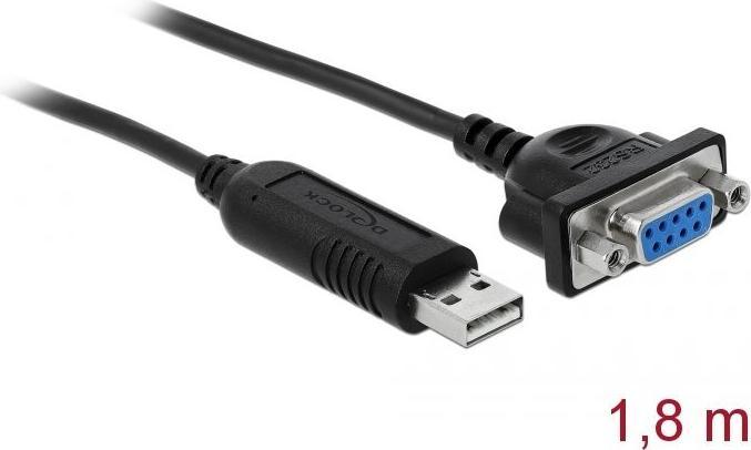 Delock USB A — RS-232 (1.80 m, VGA)