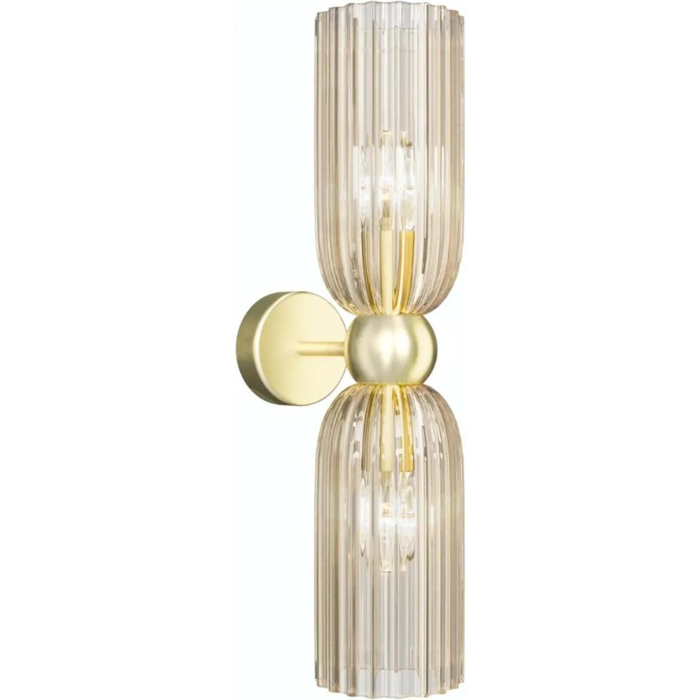 Maytoni, Wandleuchte + Deckenleuchte, Antic Wandleuchte, Wandlampe 2x E14 Cognac-Farbe Gold-Farbe (E14)