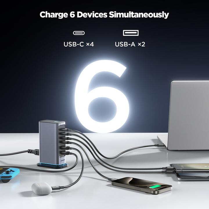 Produktbild Joyroom 6 in 1 Multi USB charger (65 W)