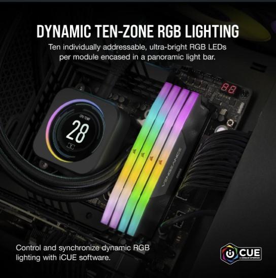 Produktbild Corsair DDR5, 8200MT/s 48GB 2x24GB DIMM, Unbuffered, CLK Driver, 40-52-52-132, OC PMIC, XMP 3.0, VENGEANCE R (2 x 24GB, 8200 MHz, DDR5-RAM, DIMM)