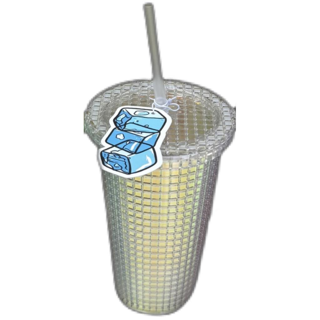 Champ Trinkbecher mit Strohhalm, Trinkgläser, Weiss